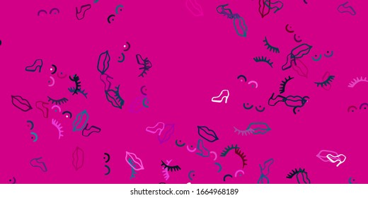 Light Blue, Red vector texture with women's rights symbols. Simple design in abstract style with women’s rights activism. Best design to show the power of women.