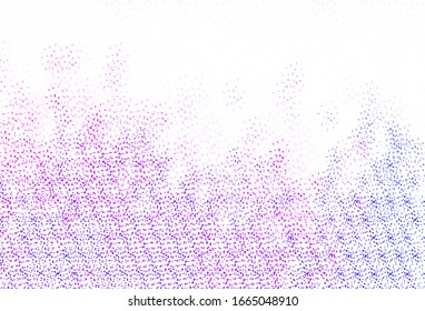 Light Blue, Red vector texture with disks. Glitter abstract illustration with blurred drops of rain. New template for your brand book.