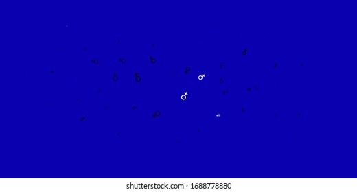 Light Blue, Red vector texture with women's rights symbols. Colorful illustration with gradient feminism shapes. Background for International Women’s Day.