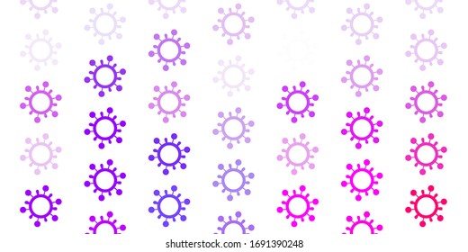 Light Blue, Red vector texture with disease symbols. Simple design in abstract style with infection forms. Best design for quarantine events.
