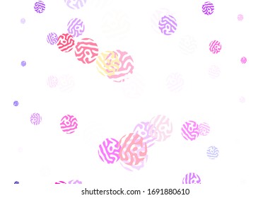 Light Blue, Red vector texture with disks. Beautiful colored illustration with blurred circles in nature style. Design for poster, banner of websites.