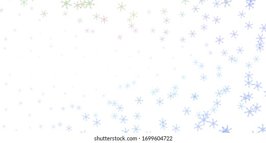 Light Blue, Red vector texture with wry lines. Colorful geometric sample with gradient curves.  Pattern for websites, landing pages.