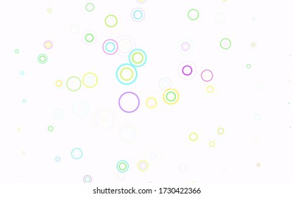 Light Blue, Red vector texture with disks. Blurred decorative design in abstract style with bubbles. New template for your brand book.