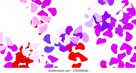 Light blue, red vector texture with memphis shapes. Illustration with colorful shapes in abstract style. Elegant design for wallpaper set.