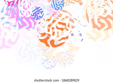 Light Blue, Red vector texture with abstract forms. Modern abstract illustration with colorful random forms. Background for a cell phone.