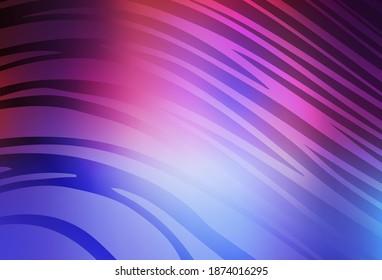 Light Blue, Red vector texture with bent lines. A completely new colorful illustration in simple style. Best design for your business.