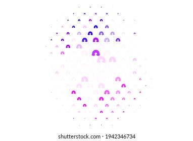 Light Blue, Red vector texture with rainbows, clouds. Colorful symbols of colorful rainbow in love style. Design for support events.