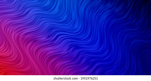 Light Blue, Red vector texture with curves. Gradient illustration in simple style with bows. Pattern for websites, landing pages.