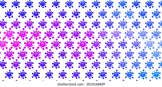 Light Blue, Red vector texture with disease symbols. Simple design in abstract style with infection forms. Wallpaper for health protection.