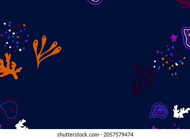 Light Blue, Red vector texture with abstract forms. Modern abstract illustration with colorful random forms. Background for a cell phone.