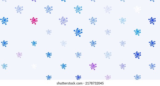 Hellblau, rote Vektorstruktur mit Krankheitssymbole. Farbige abstrakte Illustration mit Farbverlauf-medizinischen Formen. Bildschirmhintergrund für den Gesundheitsschutz.