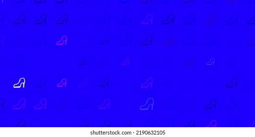 Light blue, red vector texture with women's rights symbols. Colorful feminism symbols with a gradient in modern style. Best design to show the power of women.