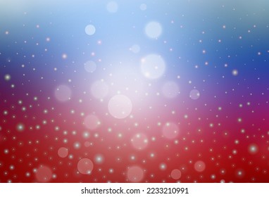 Light Blue, Red vector texture in birthday style. Colorful illustration with Christmas simbols and signs. Template for lettering, typography.
