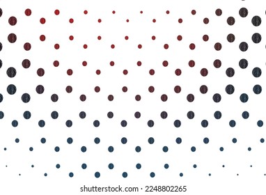 Light blue, red vector texture with disks. Blurred decorative design in abstract style with bubbles. Pattern of water, rain drops.