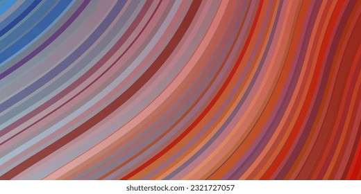 Light Blue, Red vector texture with curves. Brand new colorful illustration with bent lines. Best design for your posters, banners.