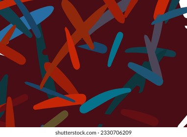 Light Blue, Red vector texture with colored lines. Lines on blurred abstract background with gradient. Pattern for ad, booklets, leaflets.