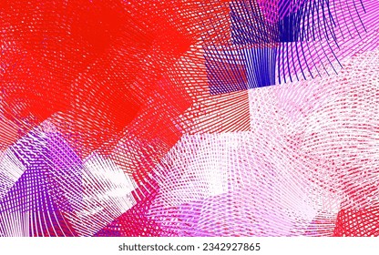 Light Blue, Red vector texture with wry lines. Creative illustration in halftone style with gradient. A sample for your ideas.