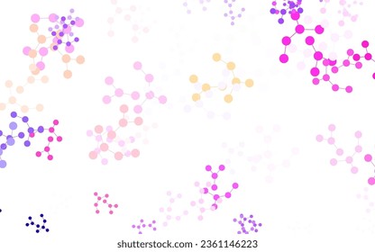 Light Blue, Red vector texture with artificial intelligence concept. Shining illustration with AI shapes on abstract template. Pattern for science, futuristic designs.