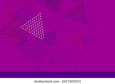 Azul claro, textura vectorial roja con estilo triangular con círculos. Hermosa ilustración con círculos, triángulos en estilo natural. Patrón para comerciales.