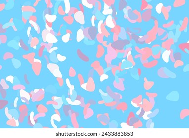 Light blue, red vector texture with random forms. Decorative design in abstract style with random forms. Simple design for your web site.