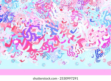 Light Blue, Red vector texture with abstract forms. Decorative design in abstract style with random forms. Background for a cell phone.