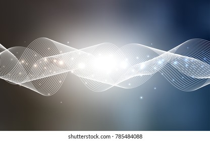 Light Blue, Red vector texture with birthday confetti. Decorative shining illustration with ribbons on abstract template. The template can be used as a background for postcards.