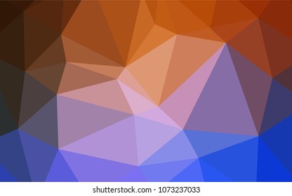Light Blue, Red vector triangle mosaic cover. Elegant bright polygonal illustration with gradient. Textured pattern can be used for background.