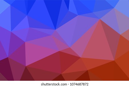 Light Blue, Red vector triangle mosaic cover. Creative illustration in halftone style with gradient. Textured pattern can be used for background.