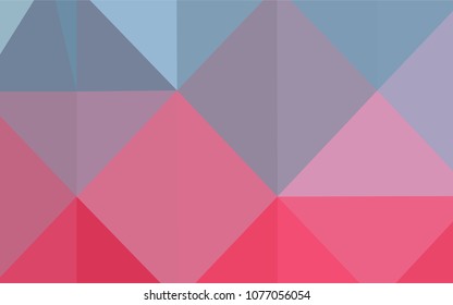 Light Blue, Red vector triangle mosaic texture. Elegant bright polygonal illustration with gradient. A new texture for your design.