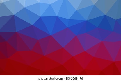 Light Blue, Red vector triangle mosaic cover. Geometric illustration in Origami style with gradient.  Pattern for a brand book's backdrop.