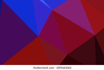 Light Blue, Red vector triangle mosaic template. Modern abstract illustration with triangles. A completely new design for your leaflet.