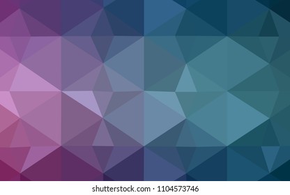 Light Blue, Red vector triangle mosaic cover. Polygonal abstract illustration with gradient. Pattern for a brand book's backdrop.