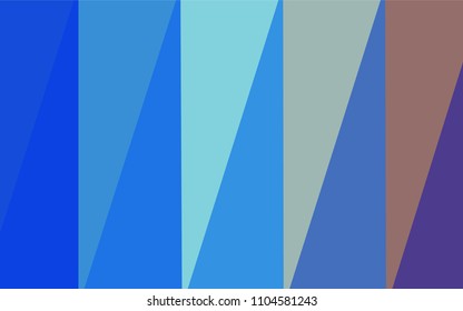 Light Blue, Red vector triangle mosaic cover. Geometric illustration in Origami style with gradient.  The template for cell phone's backgrounds.