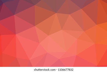 Light Blue, Red vector triangle mosaic template. Triangular geometric sample with gradient.  New template for your brand book.