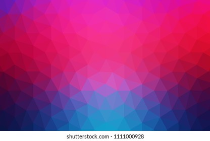 Light Blue, Red vector triangle mosaic texture. Colorful illustration in abstract style with triangles. Best triangular design for your business.