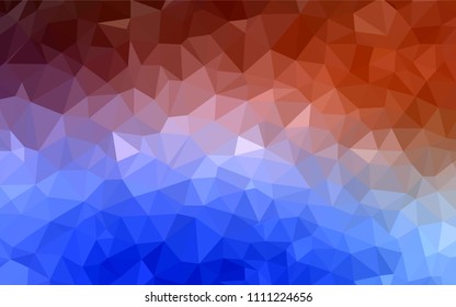 Light Blue, Red vector triangle mosaic cover. Modern abstract illustration with triangles. Best triangular design for your business.
