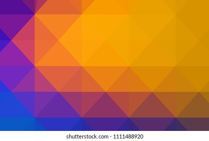 Light Blue, Red vector triangle mosaic cover. Polygonal abstract illustration with gradient. New template for your brand book.