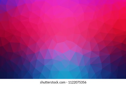 Light Blue, Red vector triangle mosaic cover. Colorful illustration in polygonal style with gradient. New template for your brand book.