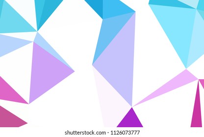 Light Blue, Red vector triangle mosaic texture. Elegant bright polygonal illustration with gradient. Template for cell phone's backgrounds.