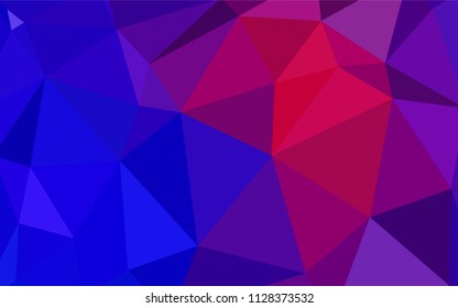Light Blue, Red vector triangle mosaic template. A sample with polygonal shapes. Best triangular design for your business.