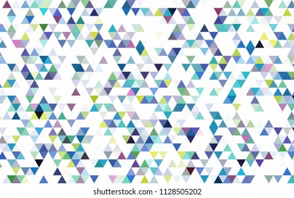 Light Blue, Red vector triangle mosaic pattern. A sample with polygonal shapes. The elegant pattern can be used as part of a brand book.