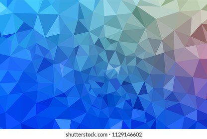 Light Blue, Red vector triangle mosaic template. A sample with polygonal shapes. A completely new design for your leaflet.