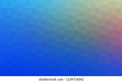 Light Blue, Red vector triangle mosaic template. Geometric illustration in Origami style with gradient.  Pattern for a brand book's backdrop.