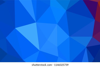 Light Blue, Red vector triangle mosaic template. Modern abstract illustration with triangles. Brand new style for your business design.