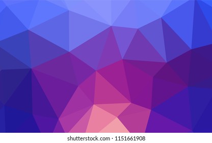 Light Blue, Red vector triangle mosaic template. Shining polygonal illustration, which consist of triangles. Brand new style for your business design.