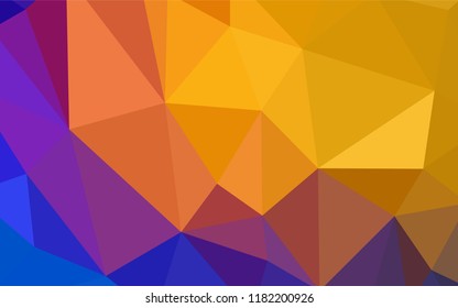 Light Blue, Red vector triangle mosaic texture. Creative illustration in halftone style with triangles. Brand new style for your business design.