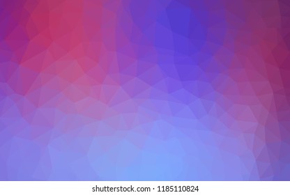 Light Blue, Red vector triangle mosaic template. Modern abstract illustration with triangles. Template for cell phone's backgrounds.