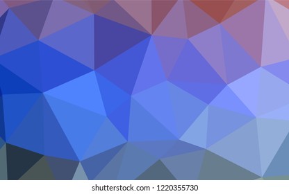 Light Blue, Red vector triangle mosaic template. Creative illustration in halftone style with triangles. Textured pattern for your backgrounds.