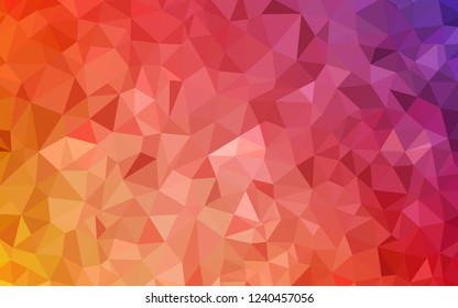 Light Blue, Red vector triangle mosaic cover. Creative geometric illustration in Origami style with gradient. A completely new design for your leaflet.
