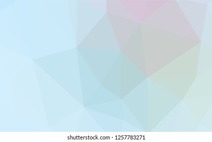Light Blue, Red vector triangle mosaic template. A completely new color illustration in a polygonal style. Brand new design for your business.